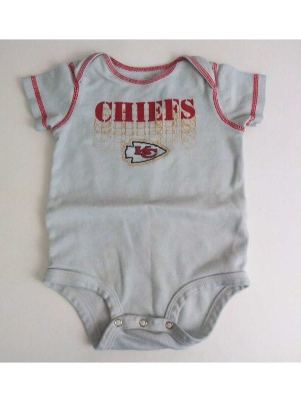 NFL Team Apparel Kansas City Chiefs Unisex Bodysuit Infant Size 18 Months